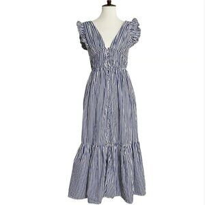 New O.P.T. Striped Tie Back Midi Dress size Small